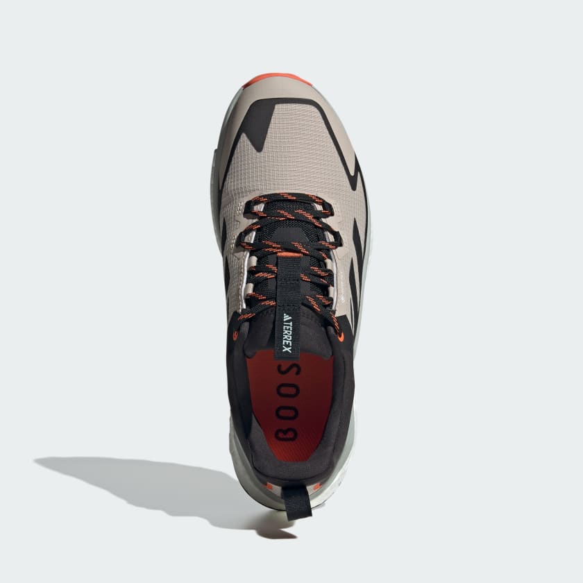 Adidas Men's Terrex Free Hiker 2.0 Low Gore-Tex in Wonder Beige Core Black Semi Impact orange - Image 2