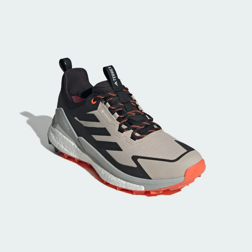 Adidas Men's Terrex Free Hiker 2.0 Low Gore-Tex in Wonder Beige Core Black Semi Impact orange - Image 4