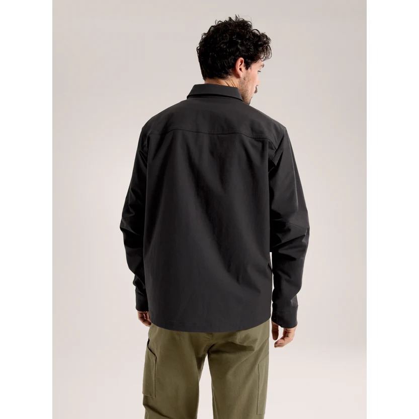 Arc'teryx Men's Cronin Cotton Overshirt in Black - Image 3