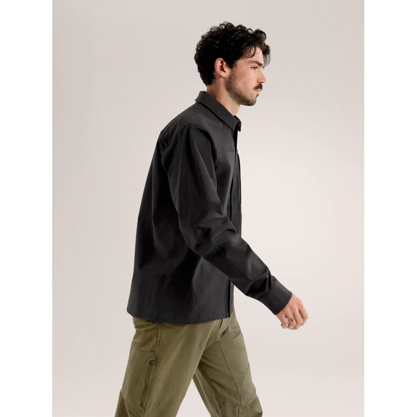 Arc'teryx Men's Cronin Cotton Overshirt in Black - Image 5