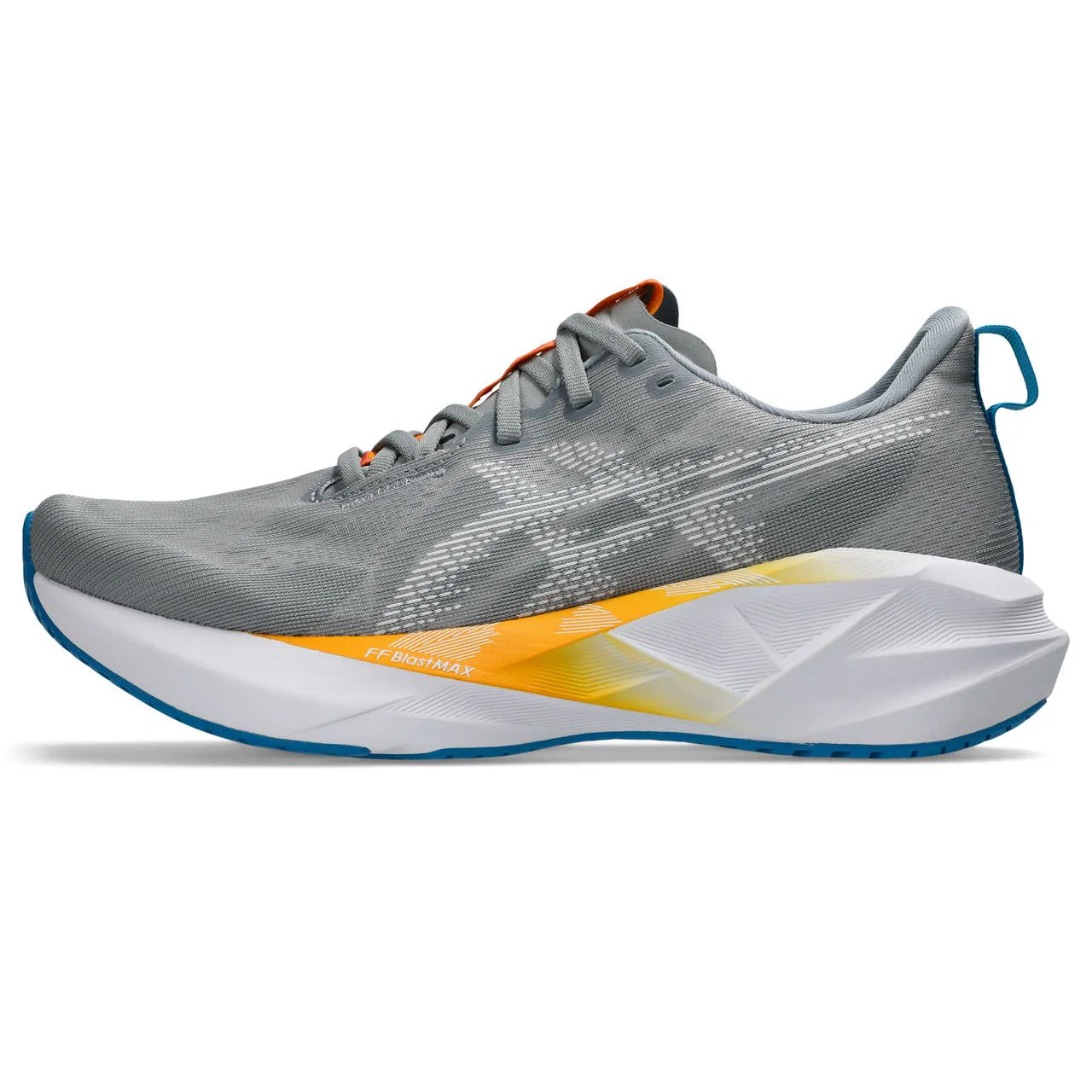 Asics Men's Novablast 5 Running Shoes in Gravel/White - Image 3