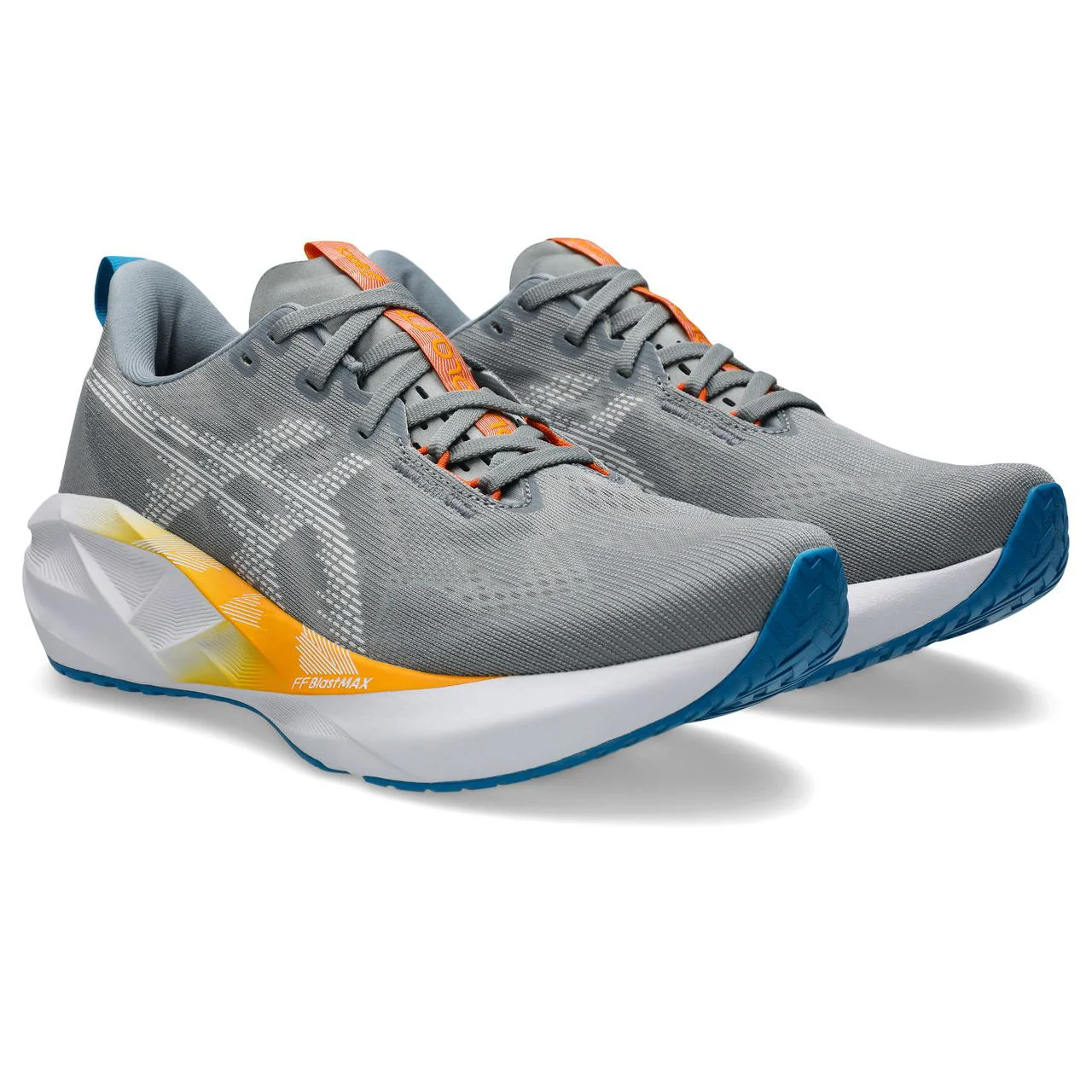 Asics Men's Novablast 5 Running Shoes in Gravel/White - Image 6