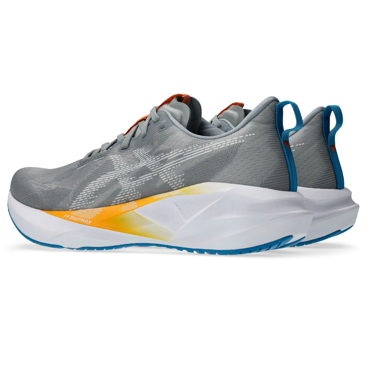 Asics Men's Novablast 5 Running Shoes in Gravel/White - Image 7