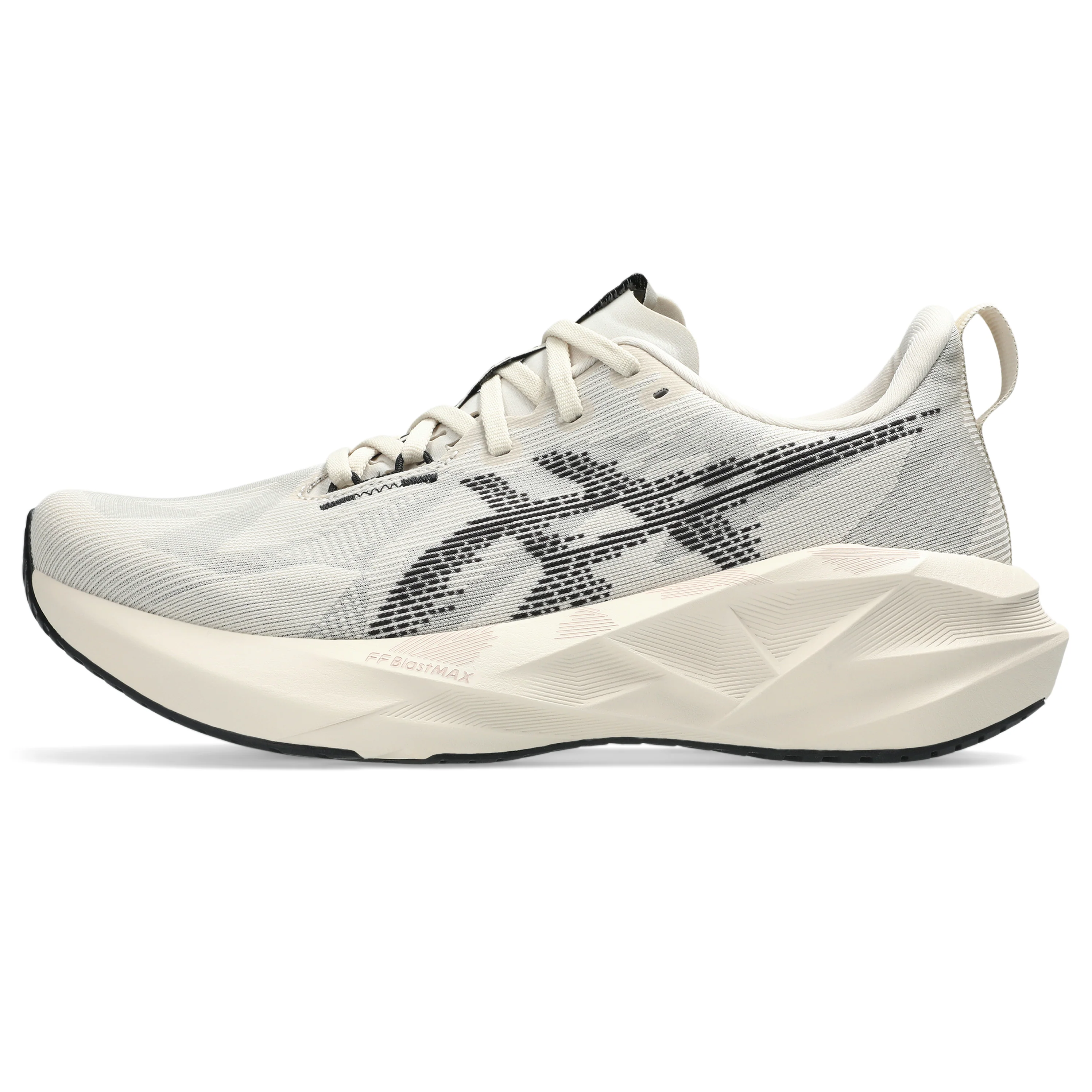 Asics Men's Novablast 5 Running Shoes in Oatmeal/Black - Image 3