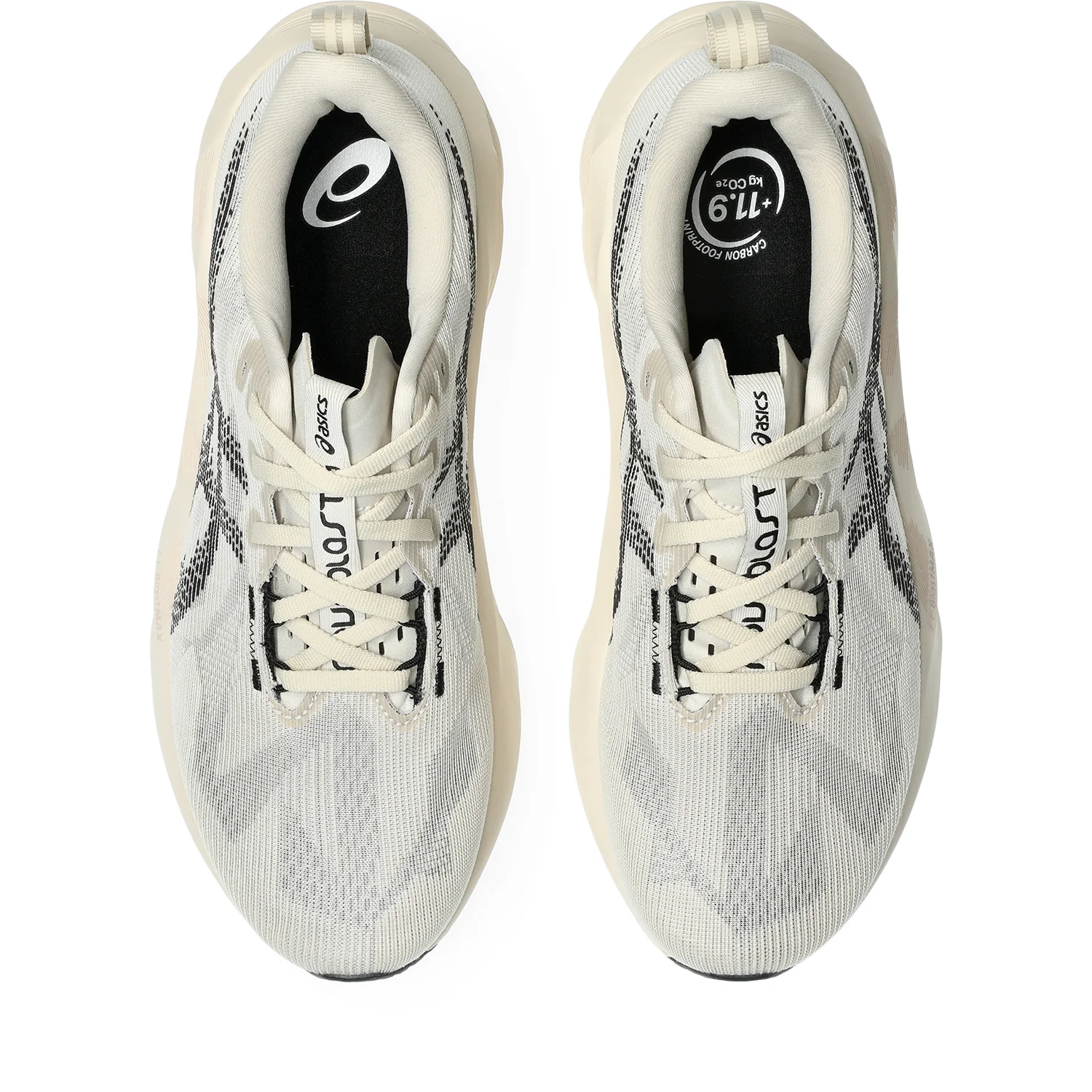 Asics Men's Novablast 5 Running Shoes in Oatmeal/Black - Image 4