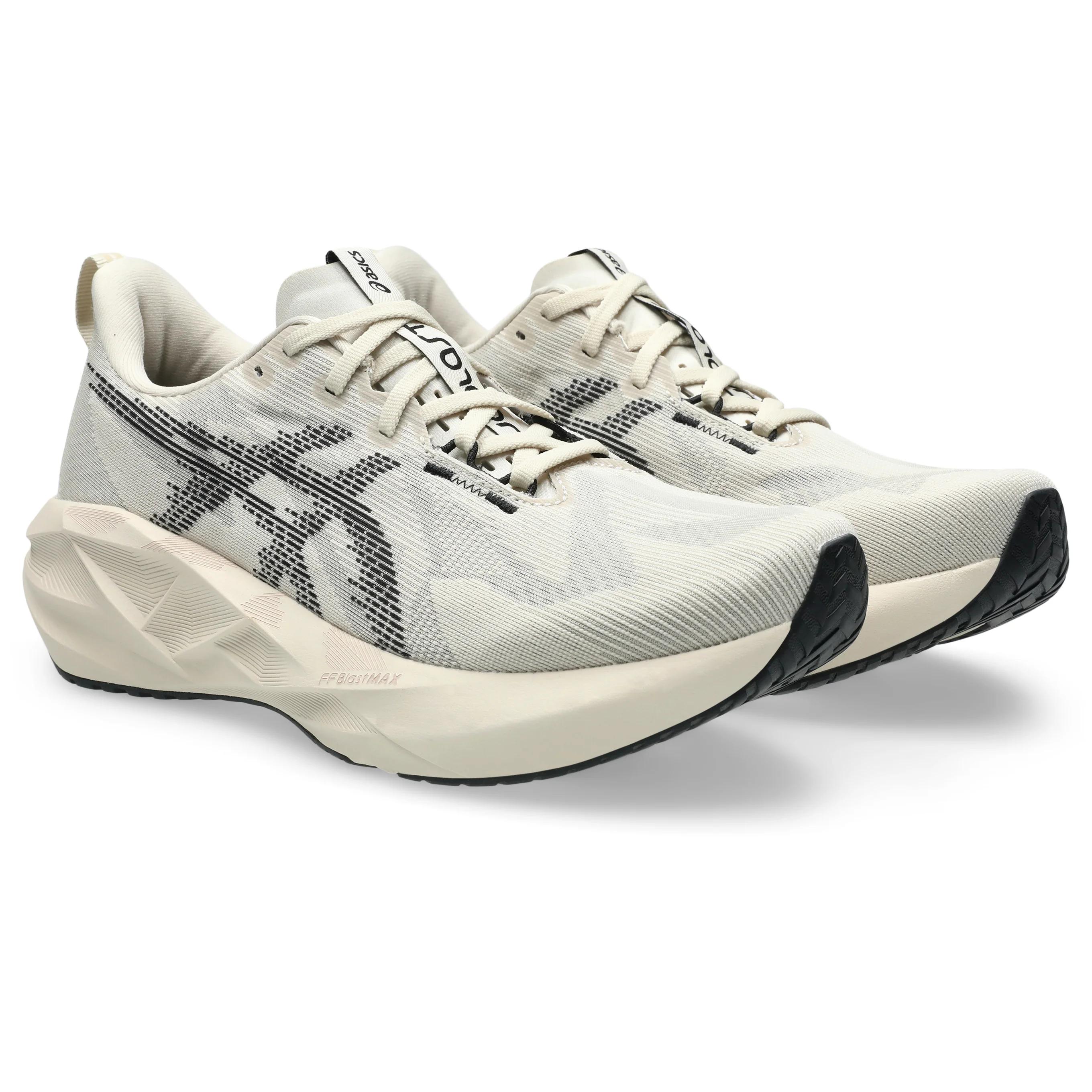 Asics Men's Novablast 5 Running Shoes in Oatmeal/Black - Image 5