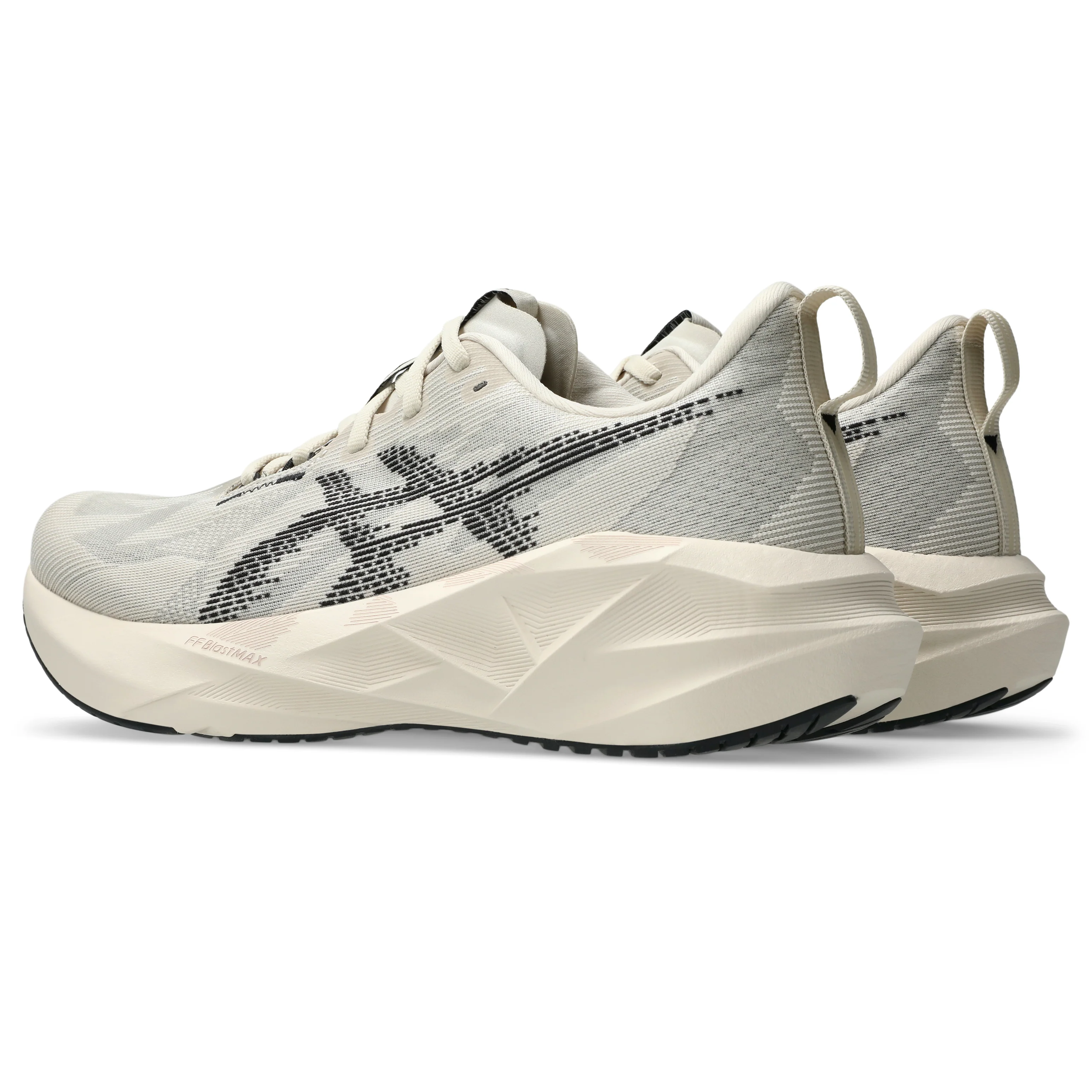 Asics Men's Novablast 5 Running Shoes in Oatmeal/Black - Image 6