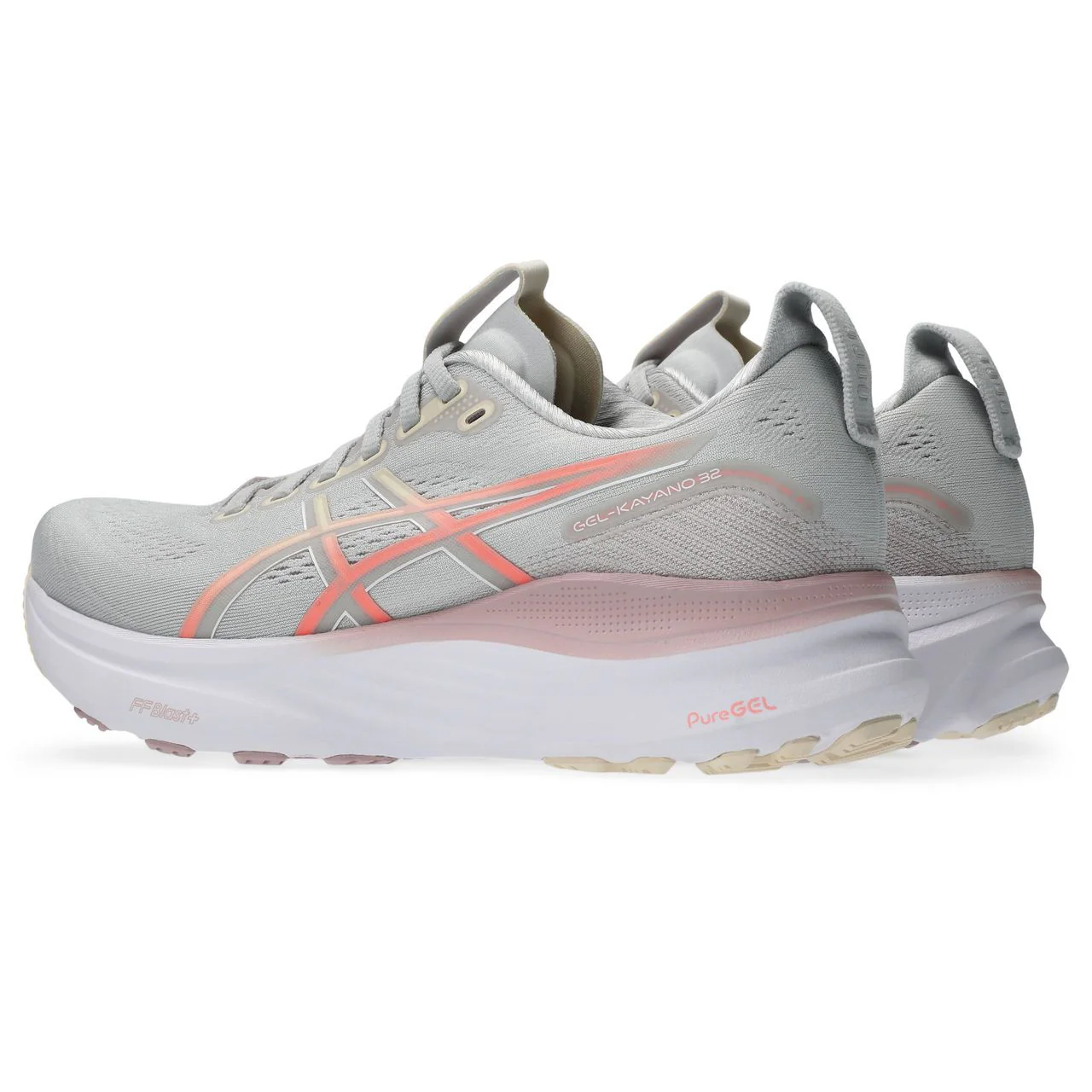 Asics Women's Gel-Kayano 32 Running Shoes in Cloud Grey/Seashell - Image 7