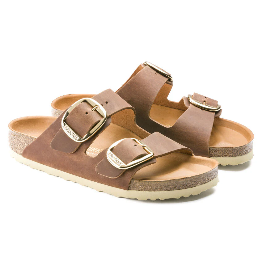 Birkenstock Arizona Big Buckle Oiled Leather in Cognac - Image 6