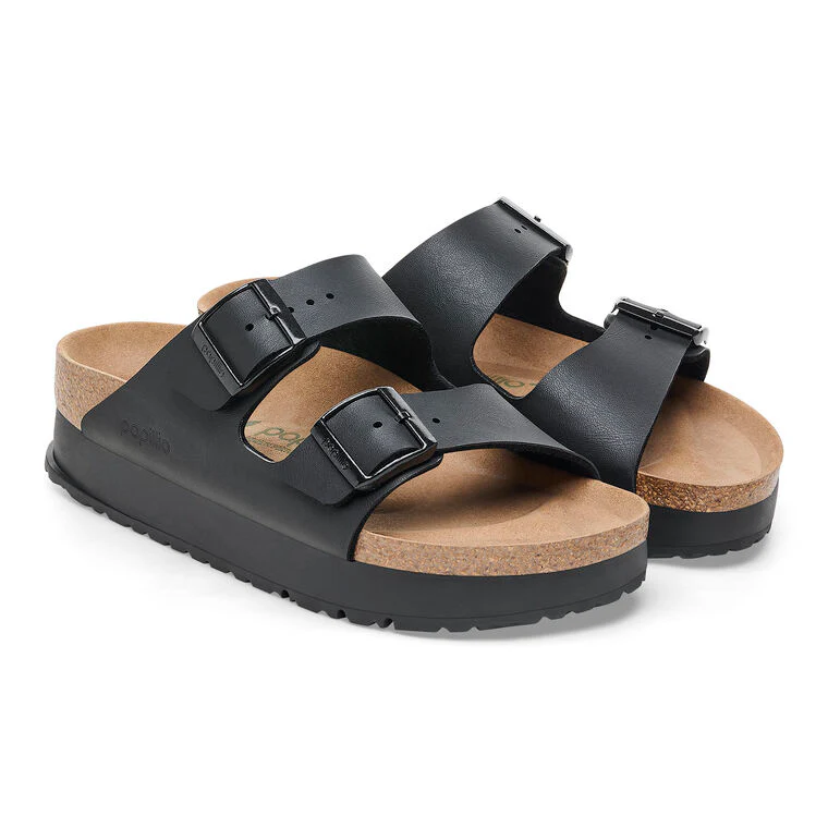 Birkenstock Arizona Birko-Flor Flex Platform in Black - Image 3