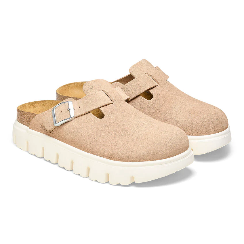 Birkenstock Boston Chunky Suede Leather in Warm Sand - Image 6