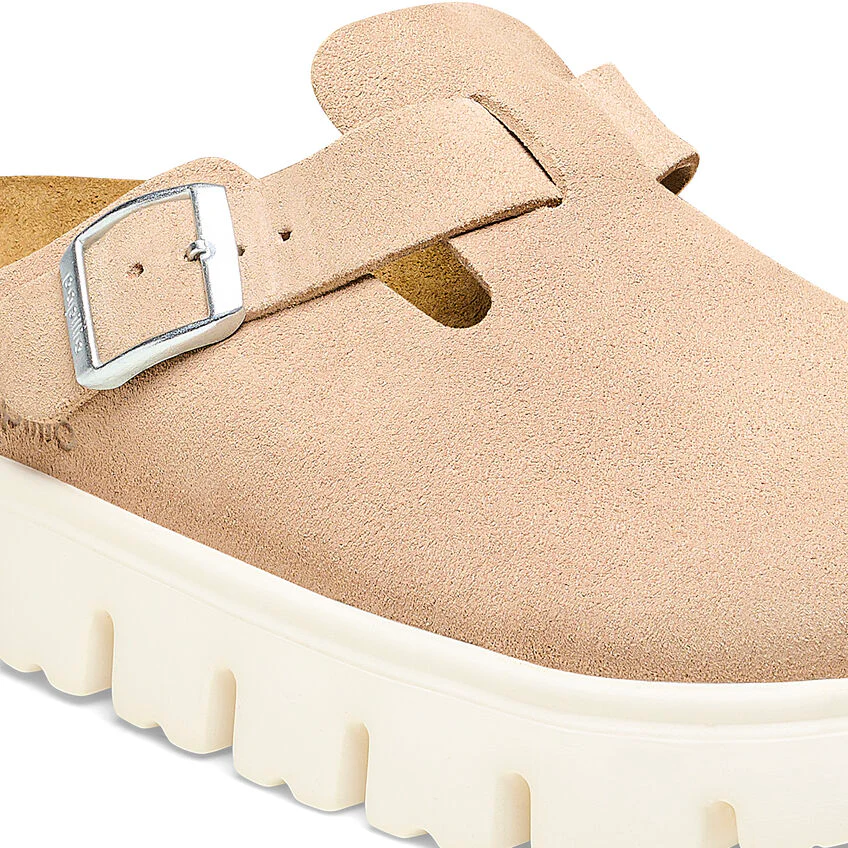 Birkenstock Boston Chunky Suede Leather in Warm Sand - Image 8