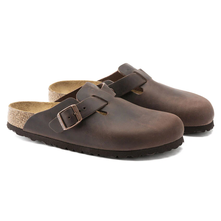 Birkenstock Boston Oiled Leather Classic Footbed Clog in Habana - Image 8