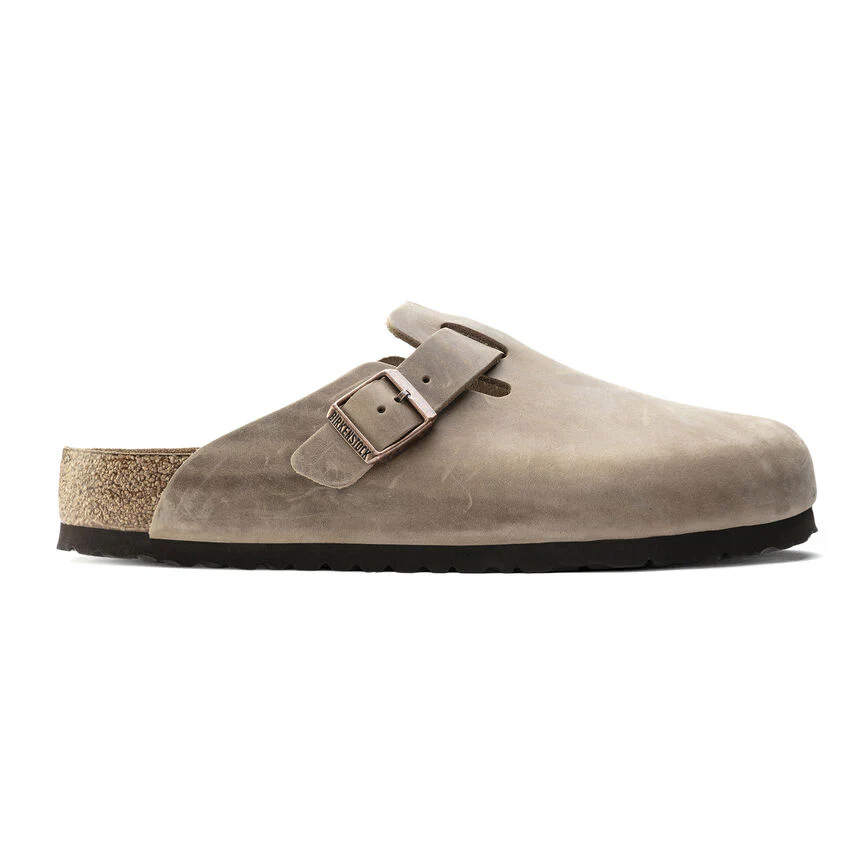 Birkenstock Boston Oiled Leather Soft Footbed Clog in Tabacco Brown - Image 3