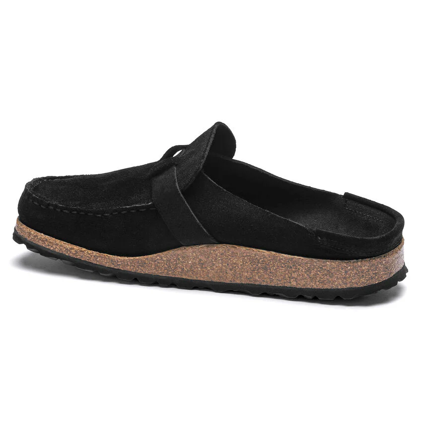 Birkenstock Buckley Suede Leather Clog in Black - Image 9