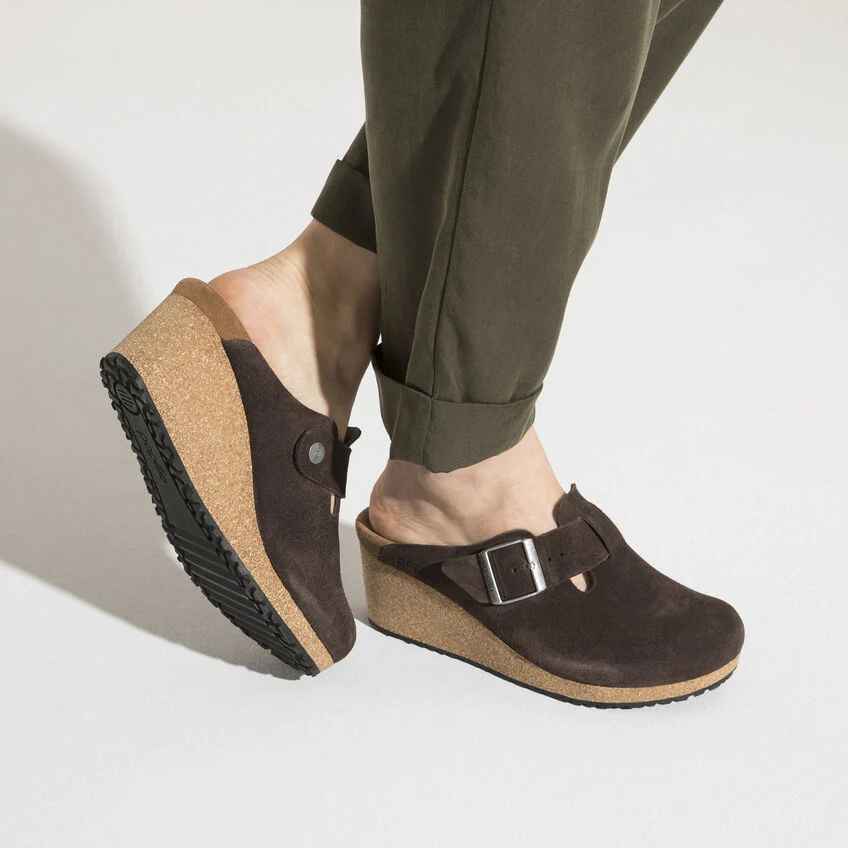 Birkenstock Fanny Suede Leather Clog in Roast - Image 3