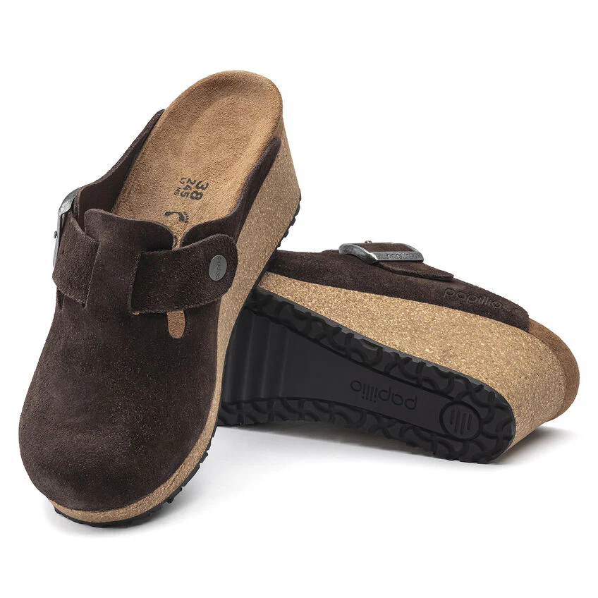 Birkenstock Fanny Suede Leather Clog in Roast - Image 4