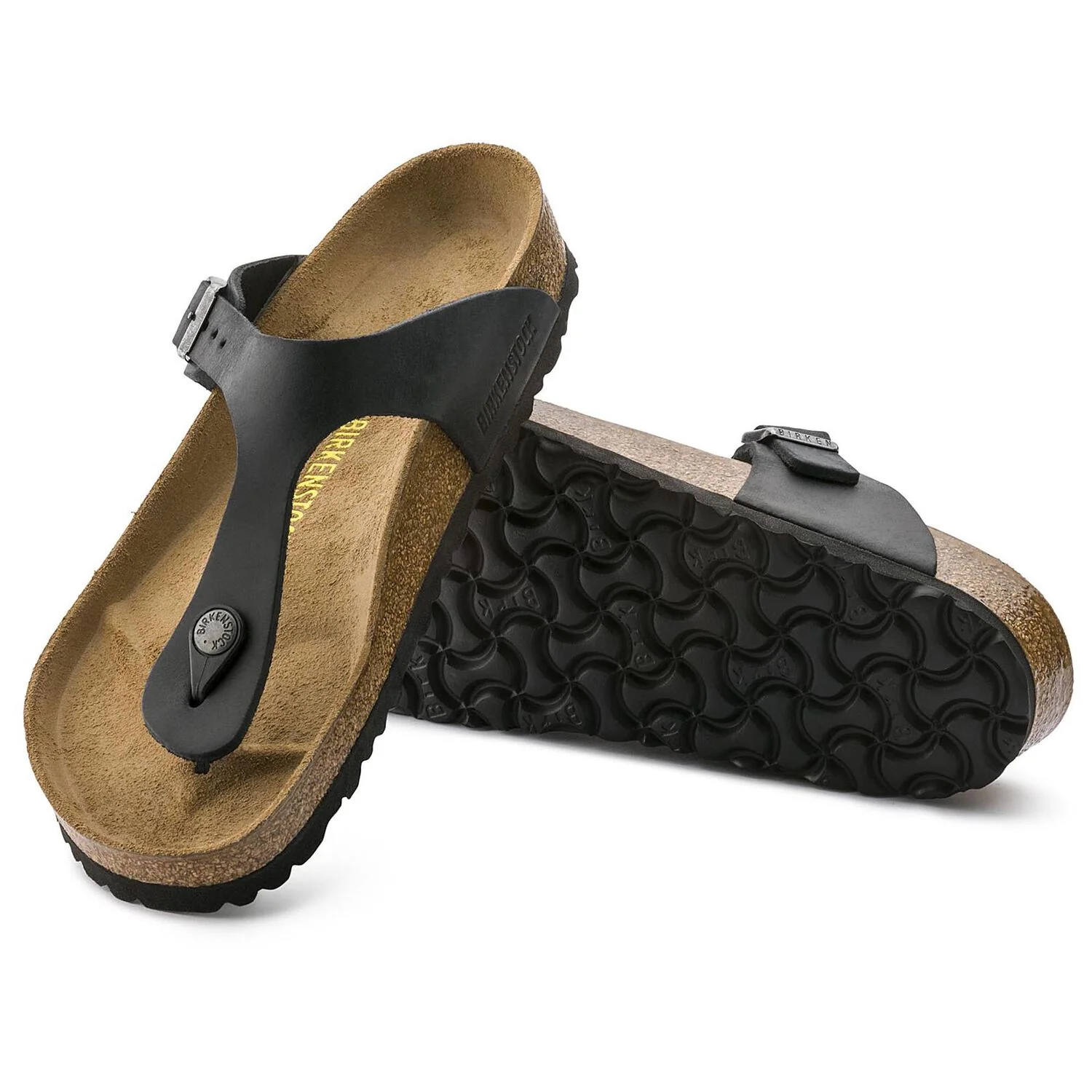 Birkenstock Gizeh Oiled Leather Sandal in Black - Image 4