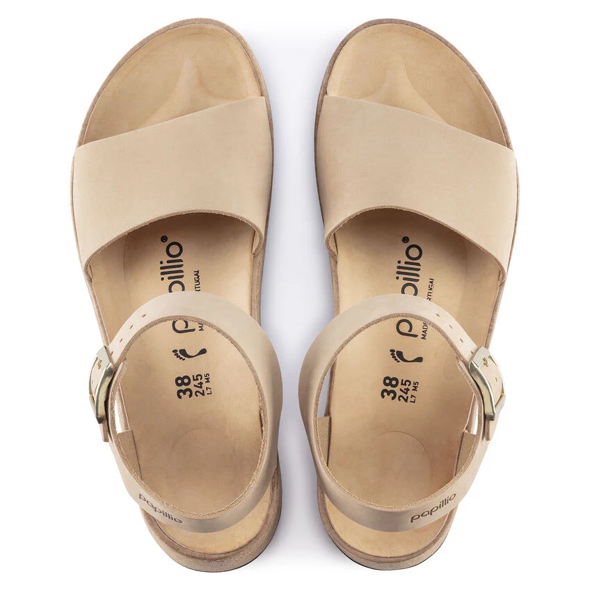 Birkenstock Glenda Nubuck Leather in Sandcastle - Image 5
