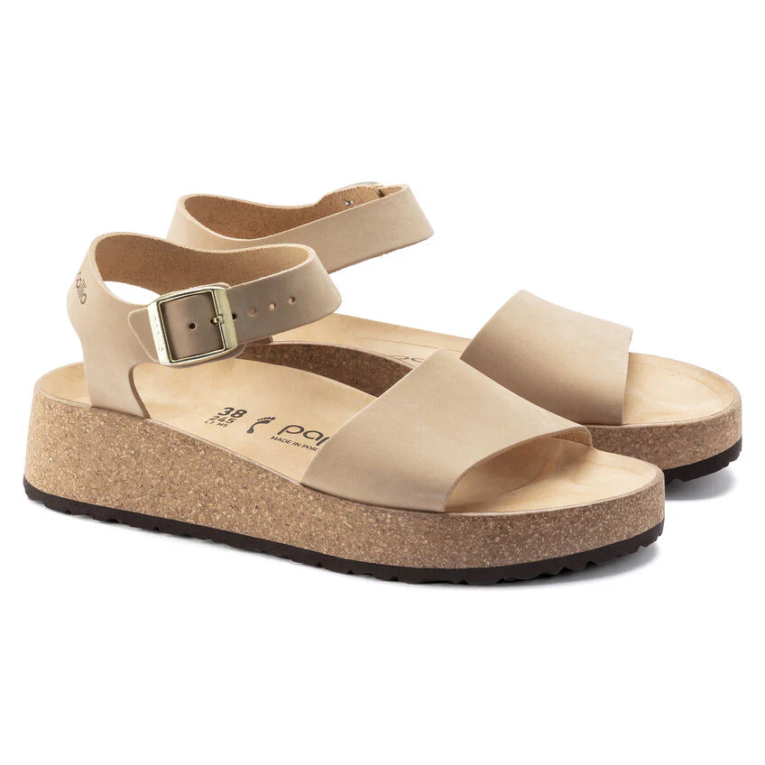 Birkenstock Glenda Nubuck Leather in Sandcastle - Image 6
