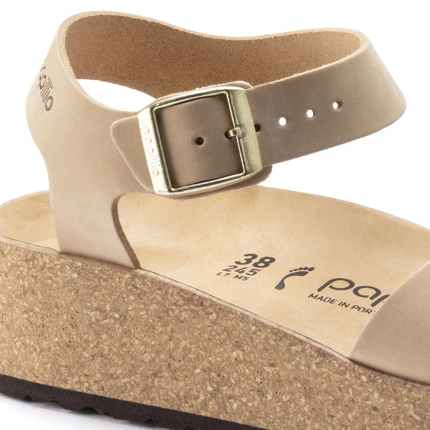 Birkenstock Glenda Nubuck Leather in Sandcastle - Image 7