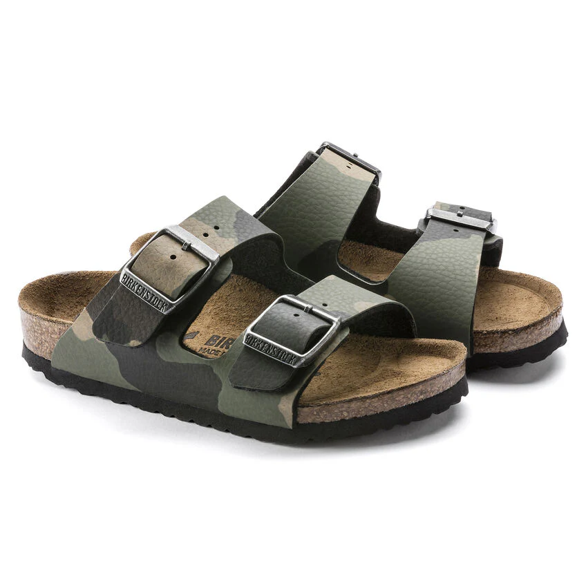 Birkenstock Kid's Arizona Birko-Flor Camo in Desert Soil Khaki - Image 6