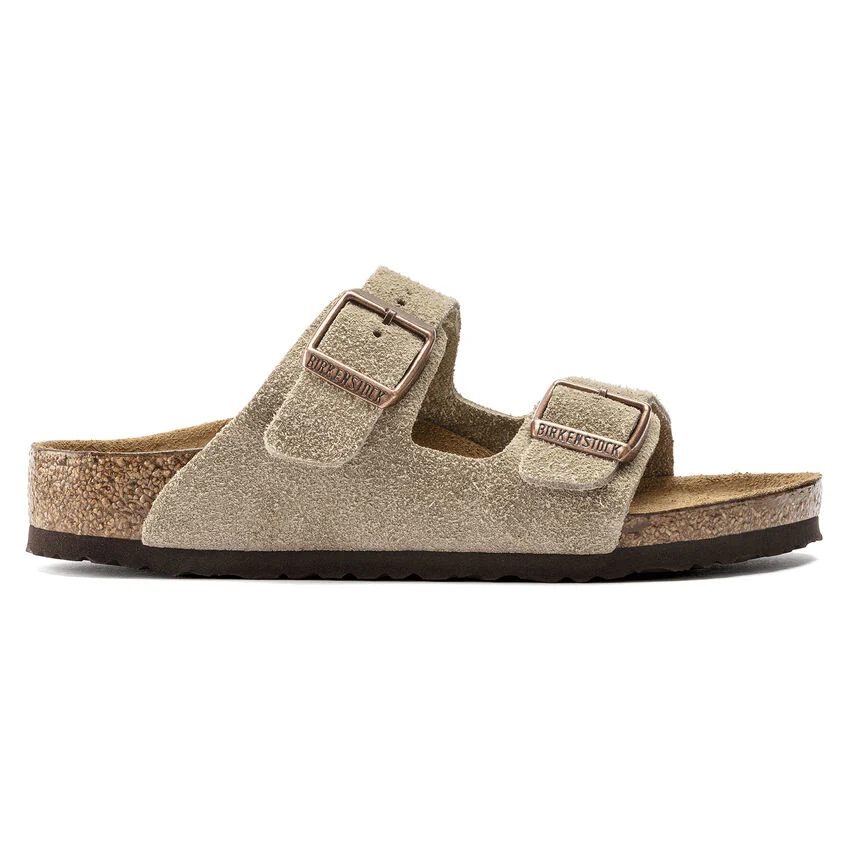 Birkenstock Kid's Arizona Suede in Taupe - Image 3
