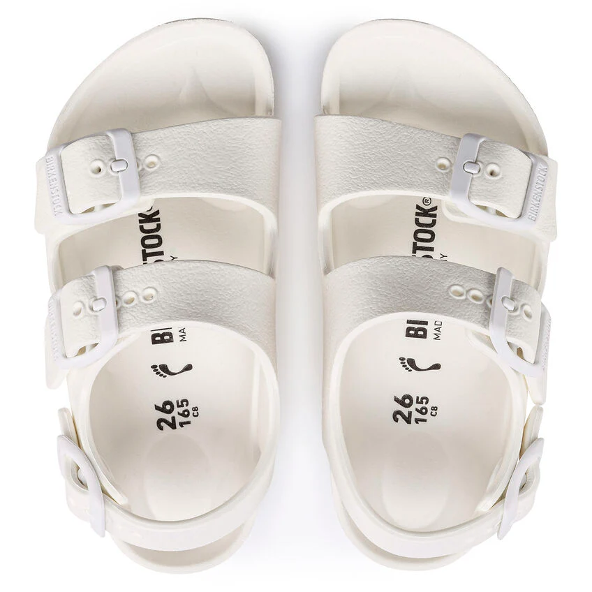 Birkenstock Kid's Milano Essentials EVA in White - Image 3