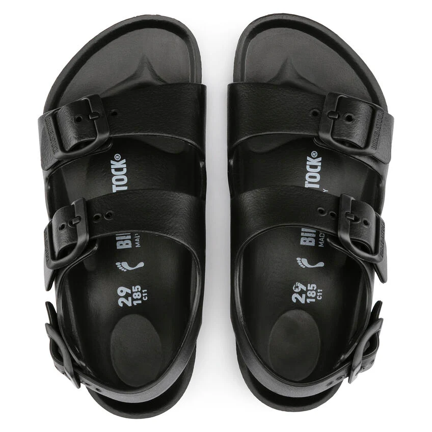 Birkenstock Kid's Milano Essentials EVA in Black - Image 5