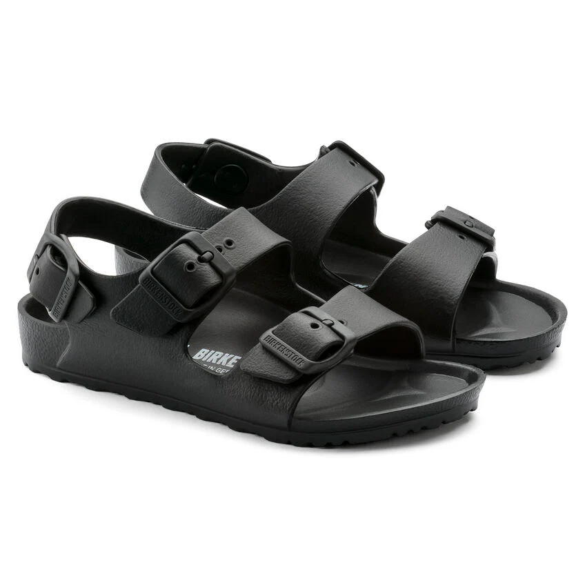 Birkenstock Kid's Milano Essentials EVA in Black - Image 6