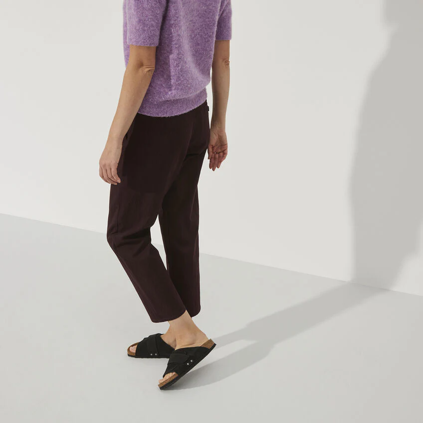 Birkenstock Kyoto Nubuck Leather Suede Leather Sandal in Black - Image 5