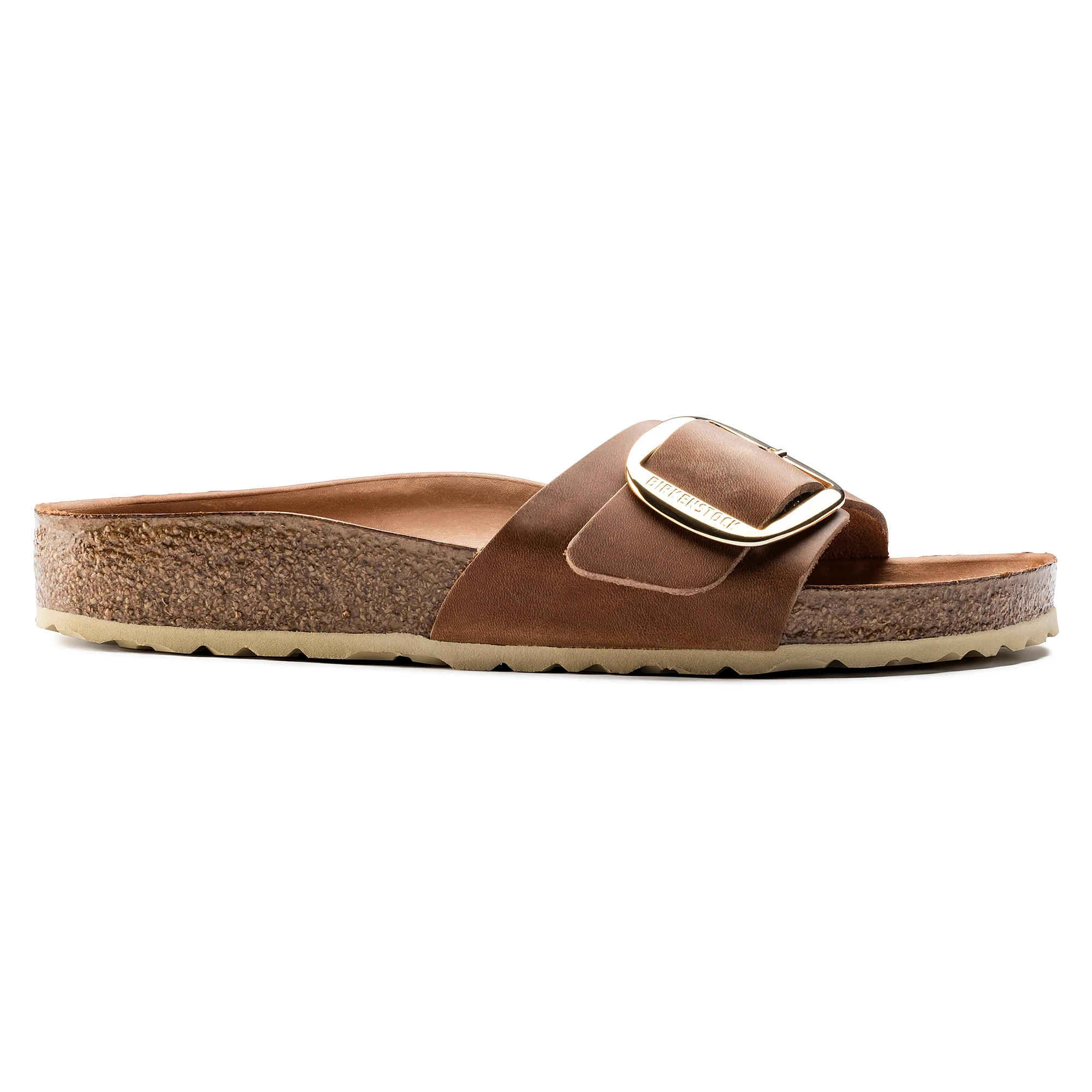 Birkenstock Madrid Big Buckle Oiled Leather in Cognac - Image 7