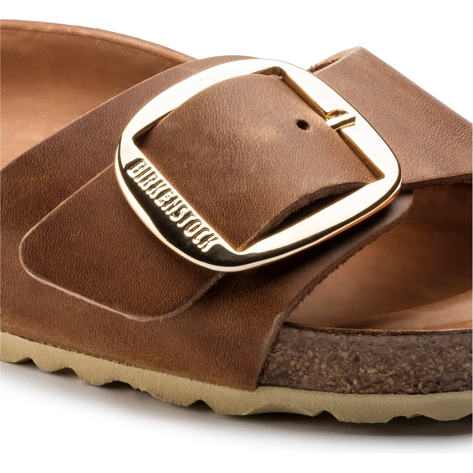 Birkenstock Madrid Big Buckle Oiled Leather in Cognac - Image 8