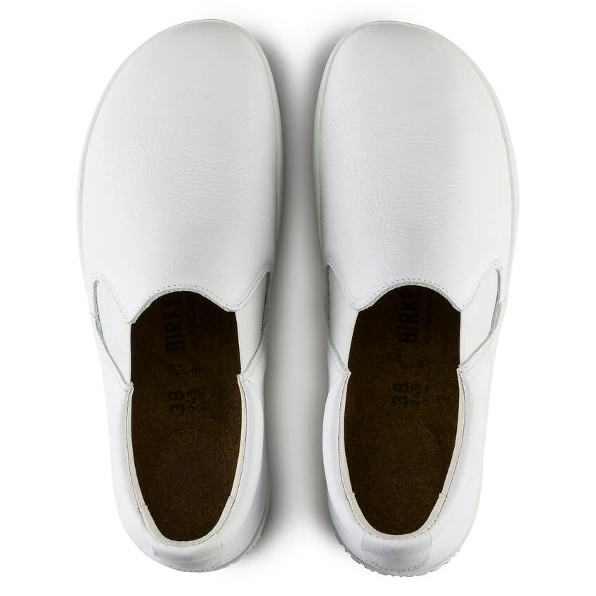 Birkenstock QO 400 Leather Safety Shoe in White - Image 3