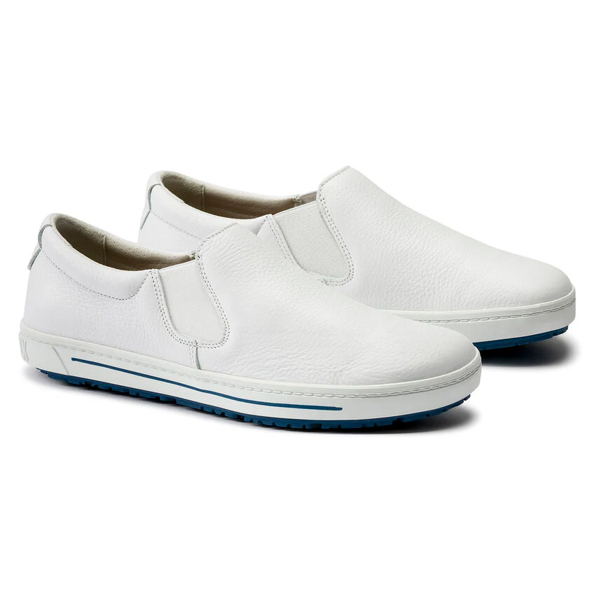 Birkenstock QO 400 Leather Safety Shoe in White - Image 4