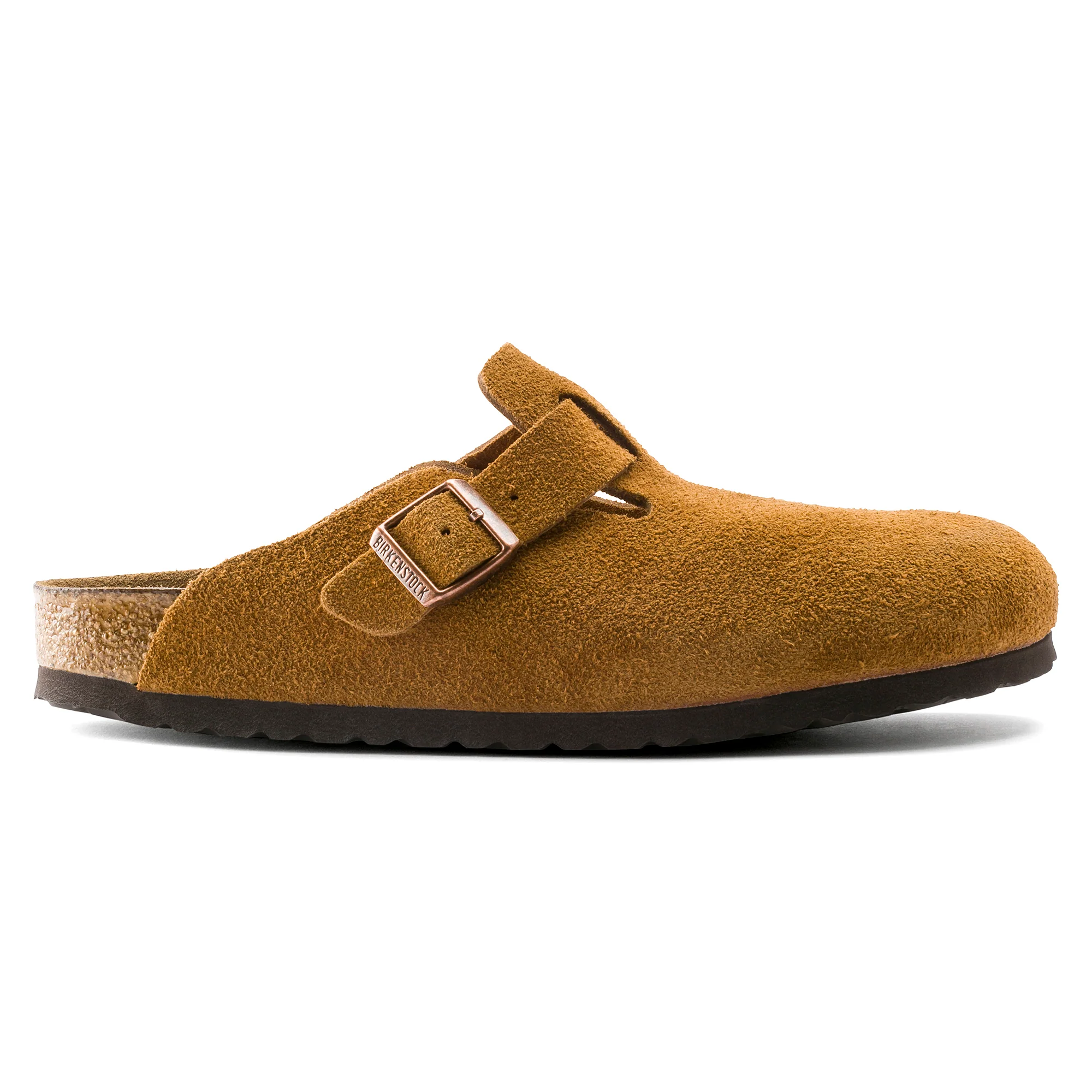 Birkenstock Boston Soft Footbed Suede Leather Clog in Mink - Image 3