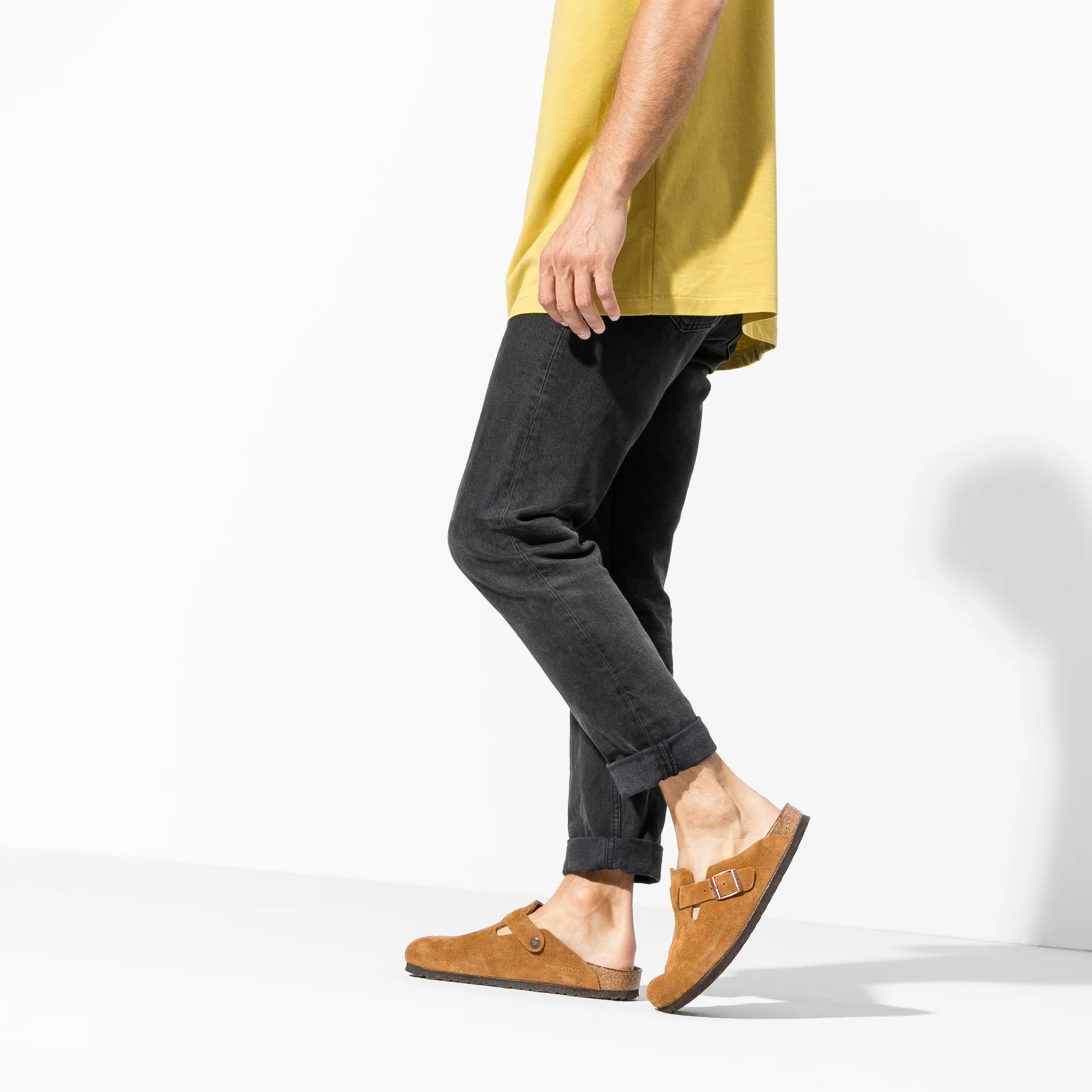 Birkenstock Boston Soft Footbed Suede Leather Clog in Mink - Image 5
