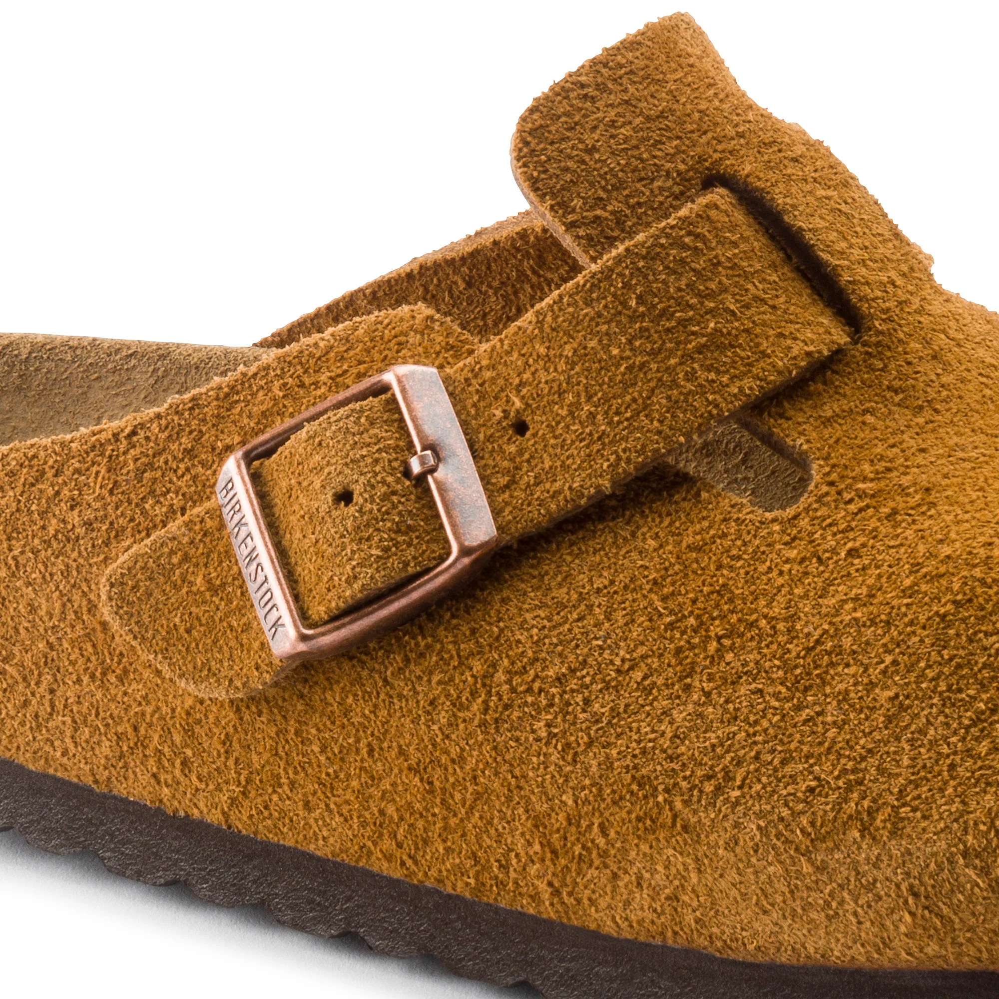 Birkenstock Boston Soft Footbed Suede Leather Clog in Mink - Image 6