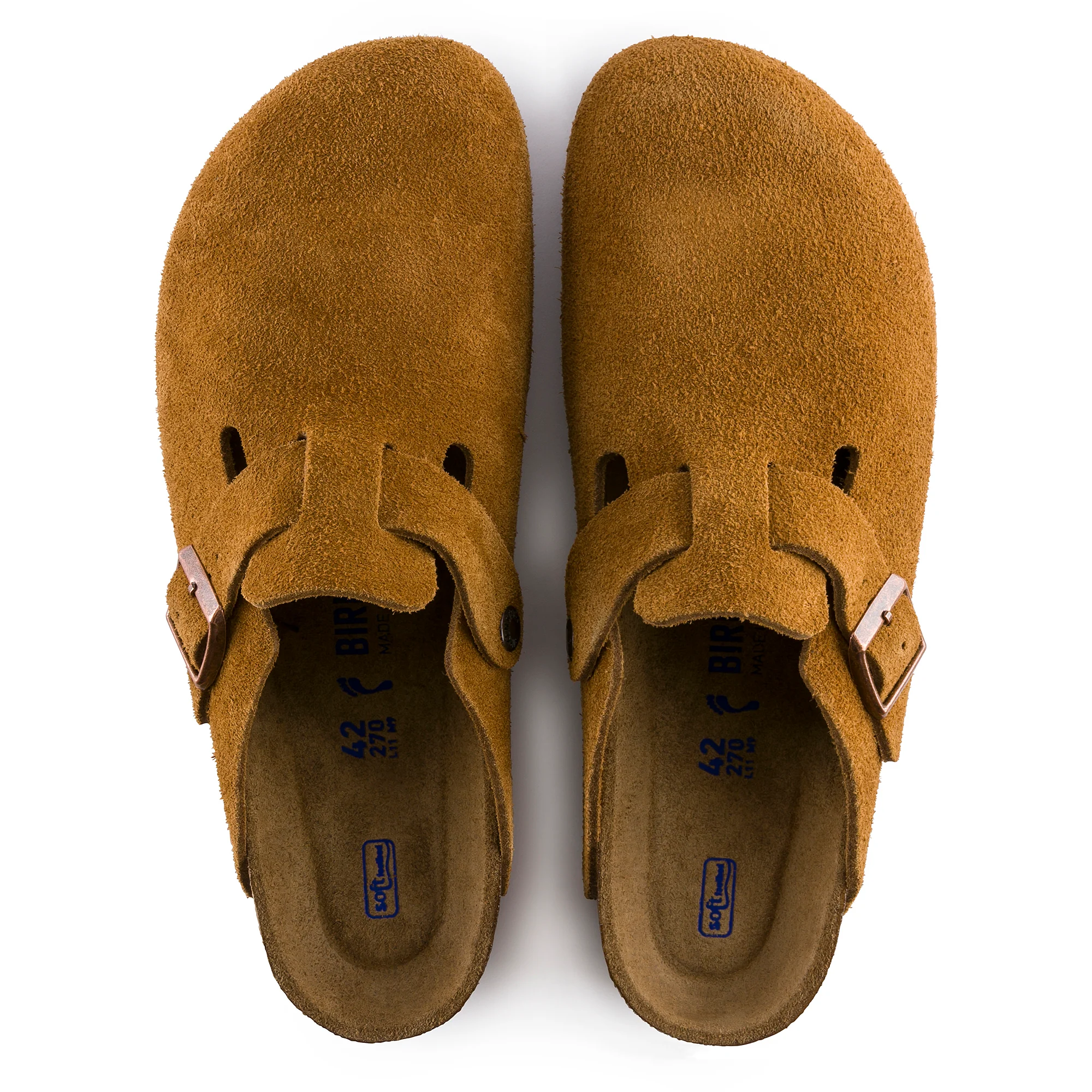 Birkenstock Boston Soft Footbed Suede Leather Clog in Mink - Image 8