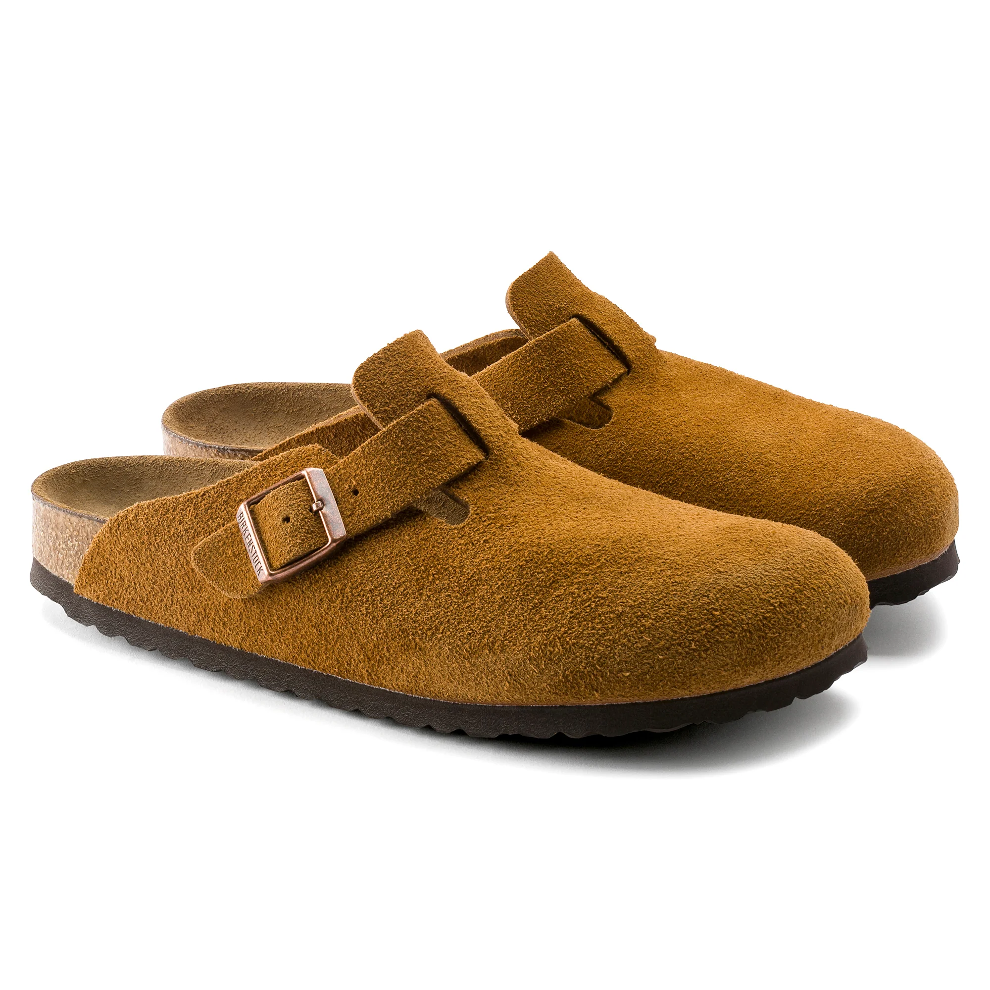 Birkenstock Boston Soft Footbed Suede Leather Clog in Mink - Image 9