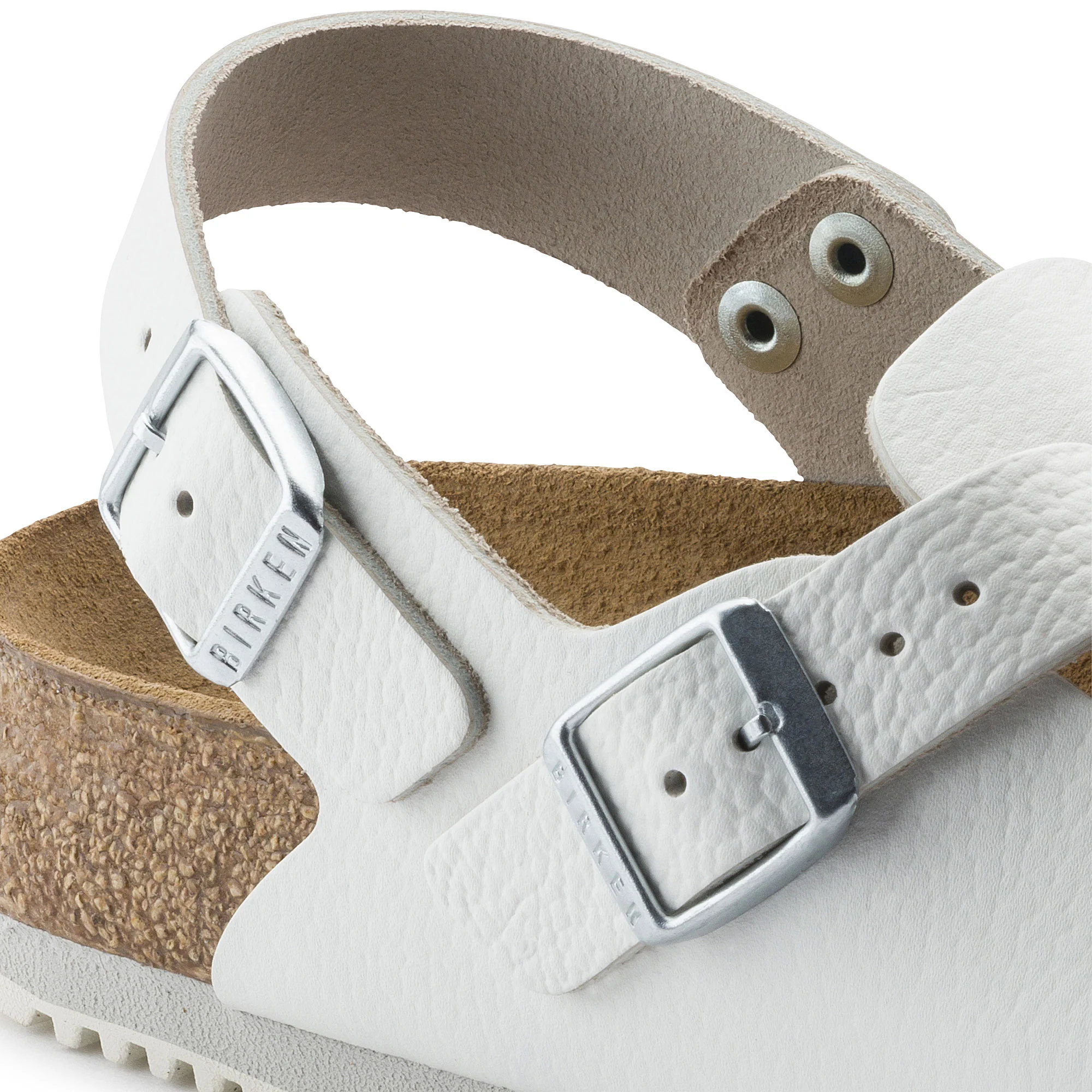 Birkenstock Tokio Super Grip Leather Clog Classic Footbed in White - Image 6