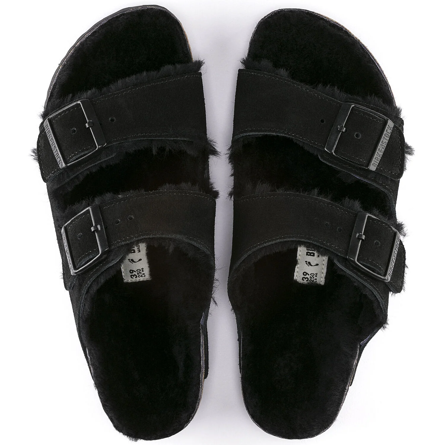 Birkenstock Arizona Shearling Suede Sandal in Black - Image 5