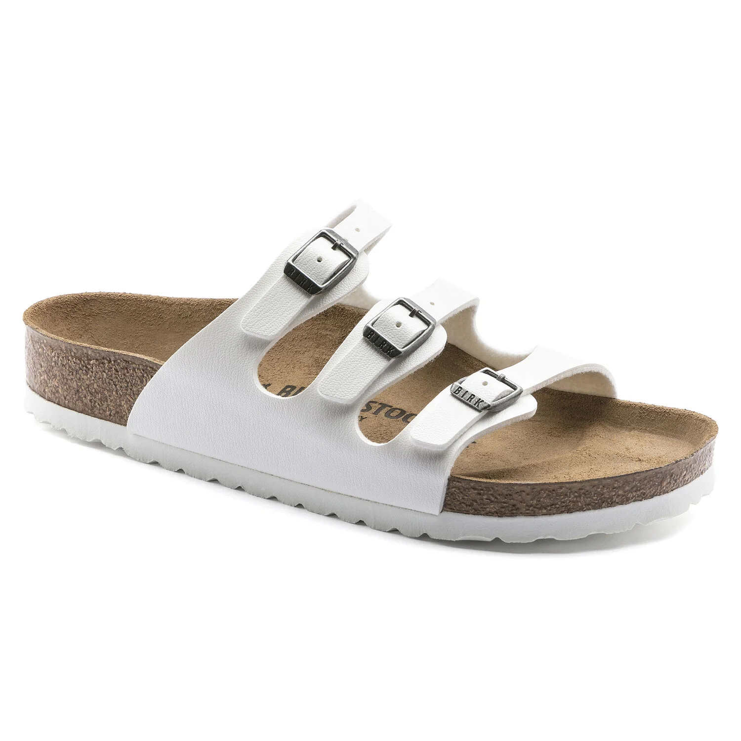 Birkenstock Women's Florida Birko-Flor Classic Footbed Sandal in White
