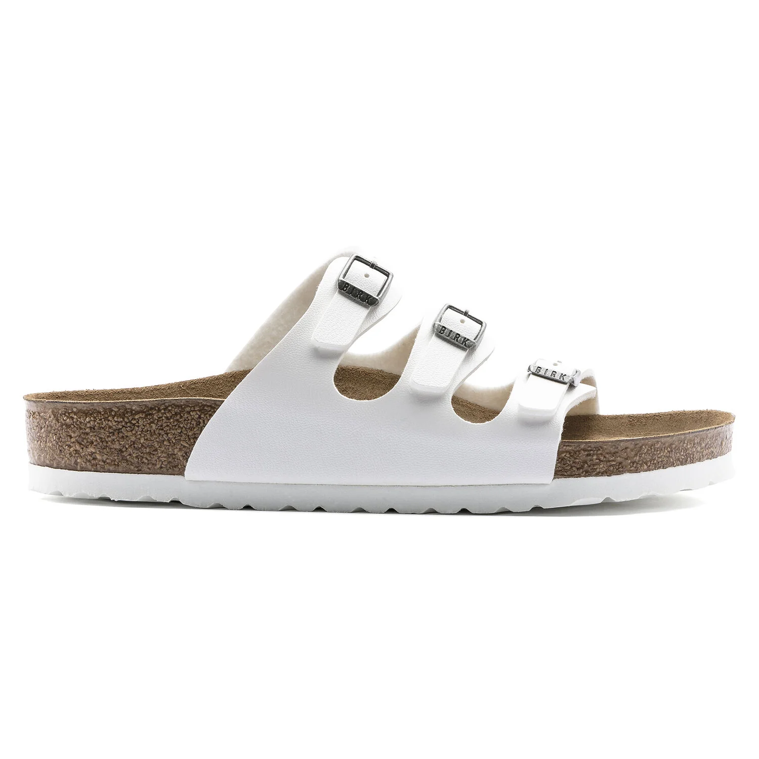 Birkenstock Women's Florida Birko-Flor Classic Footbed Sandal in White - Image 3