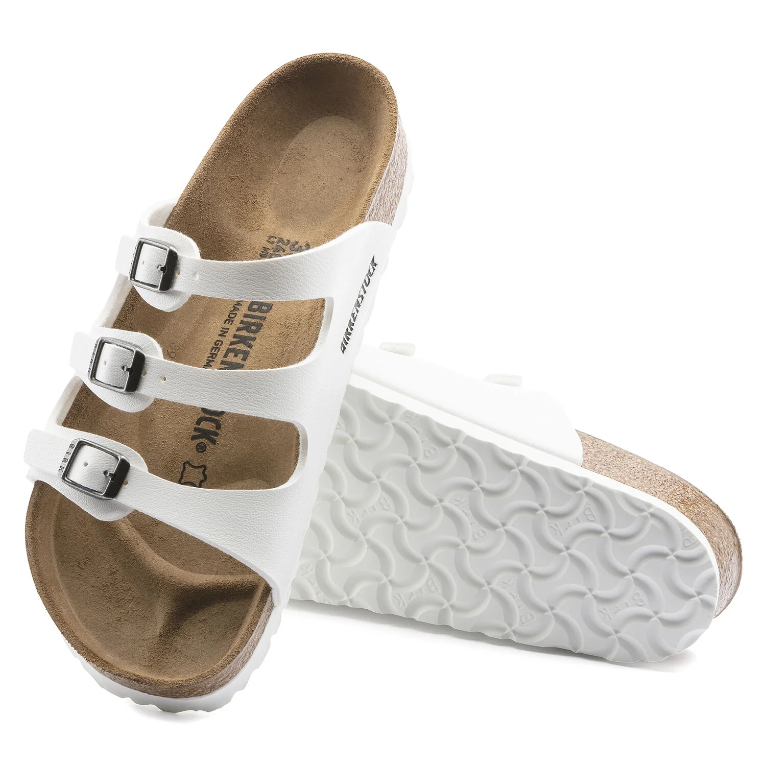 Birkenstock Women's Florida Birko-Flor Classic Footbed Sandal in White - Image 4