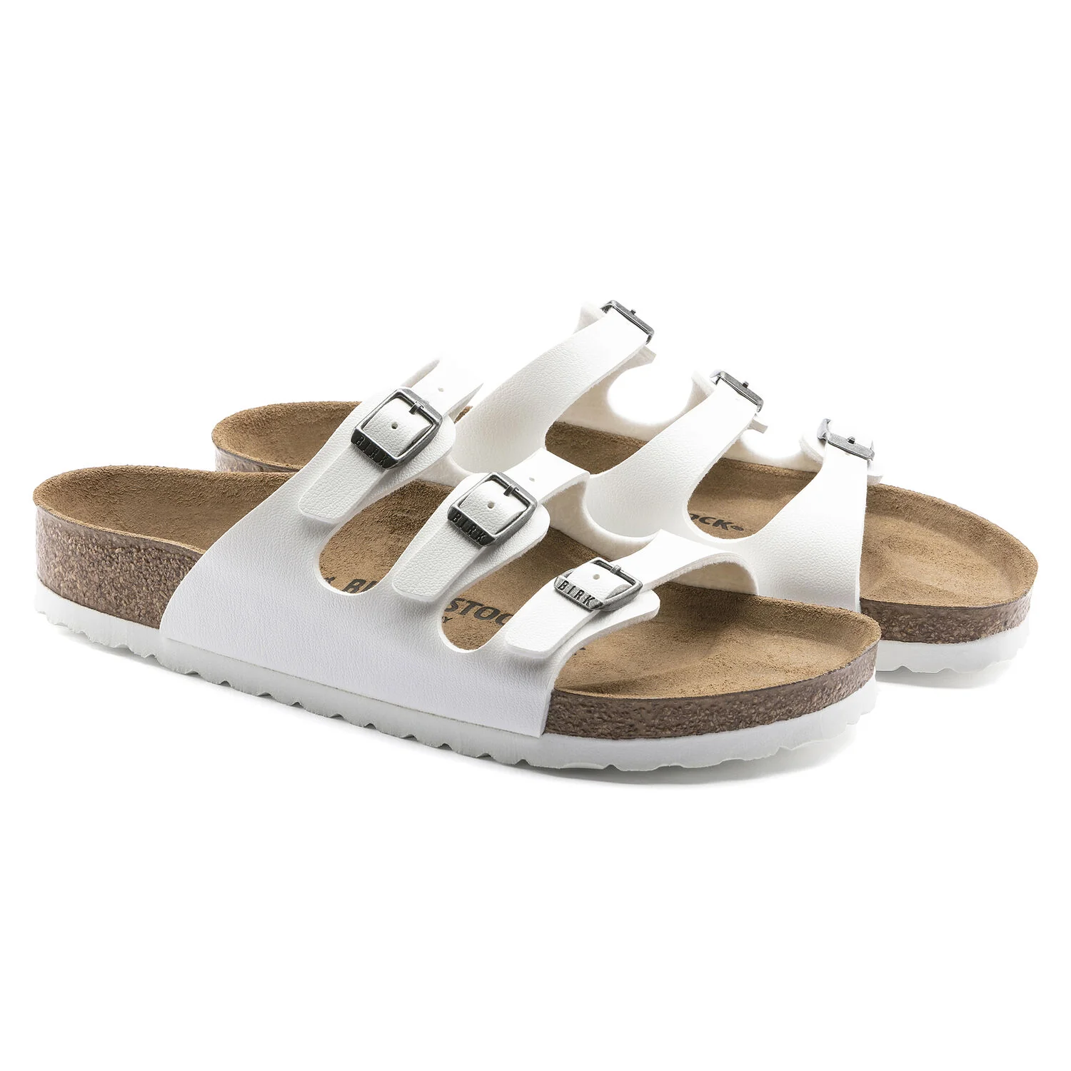 Birkenstock Women's Florida Birko-Flor Classic Footbed Sandal in White - Image 6