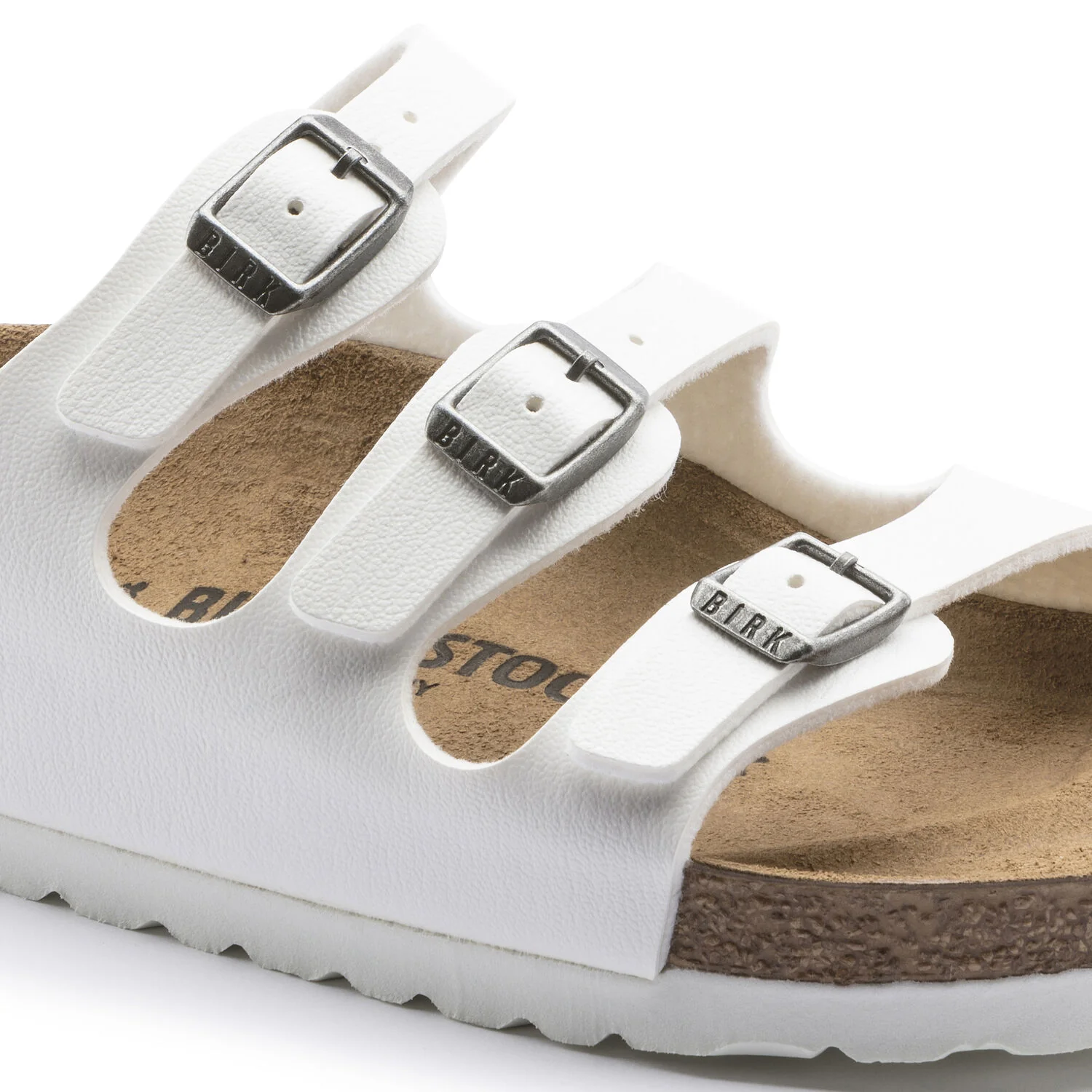 Birkenstock Women's Florida Birko-Flor Classic Footbed Sandal in White - Image 7