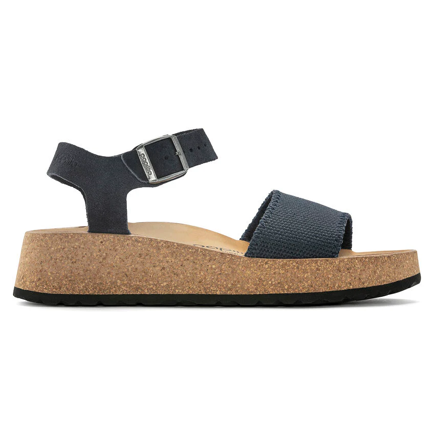Birkenstock Women's Glenda Suede Leather Textile in Midnight - Image 3