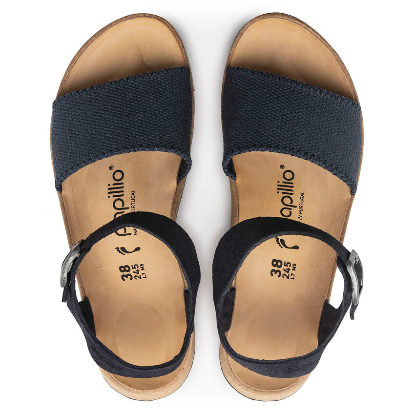 Birkenstock Women's Glenda Suede Leather Textile in Midnight - Image 5