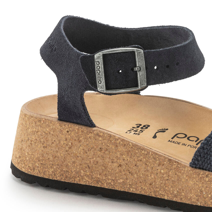Birkenstock Women's Glenda Suede Leather Textile in Midnight - Image 7